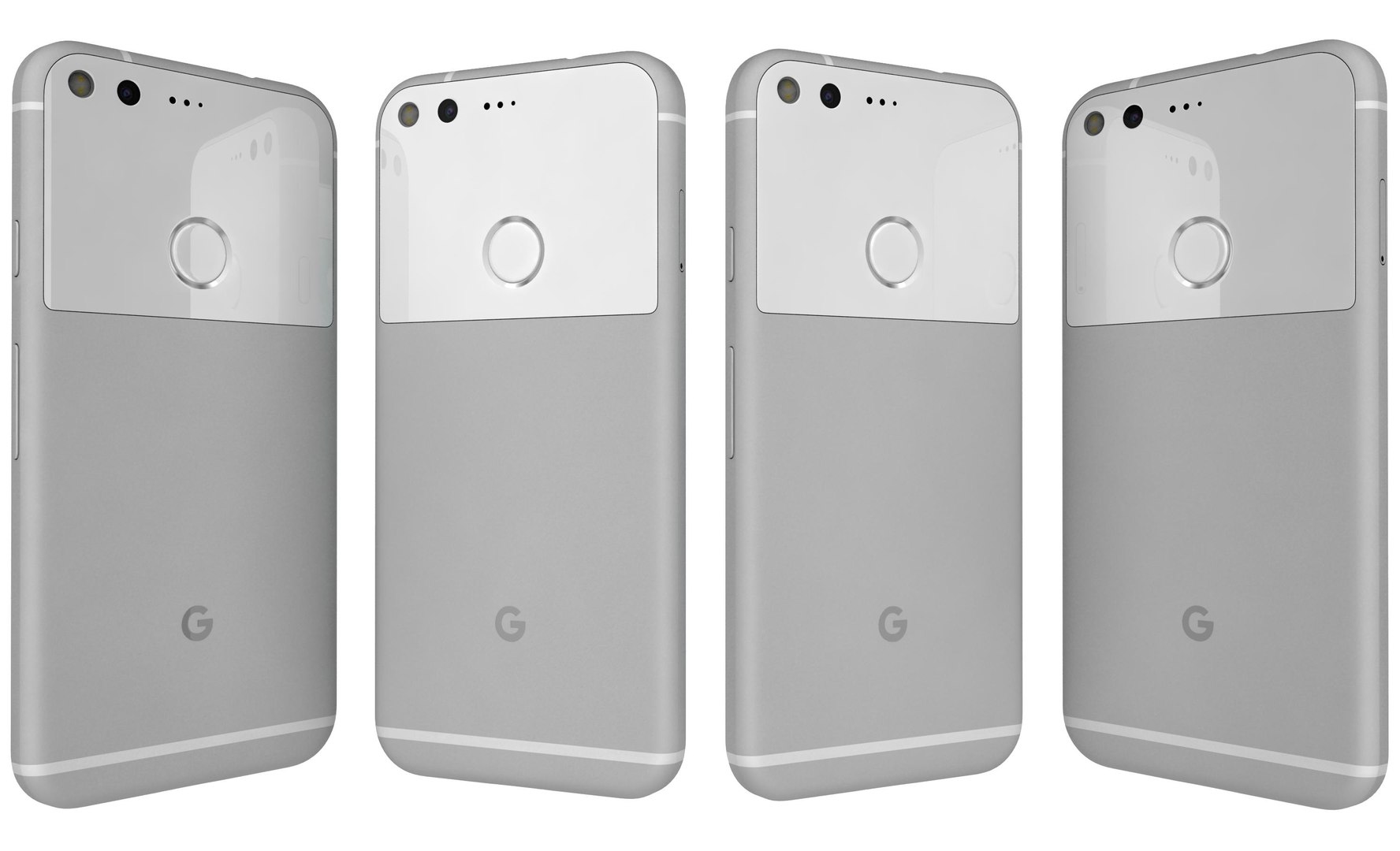 Google Pixel Silver 3d Obj