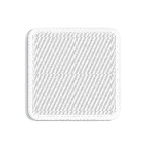 White Square Embroidered Patch - lying embroidery quadratic badge