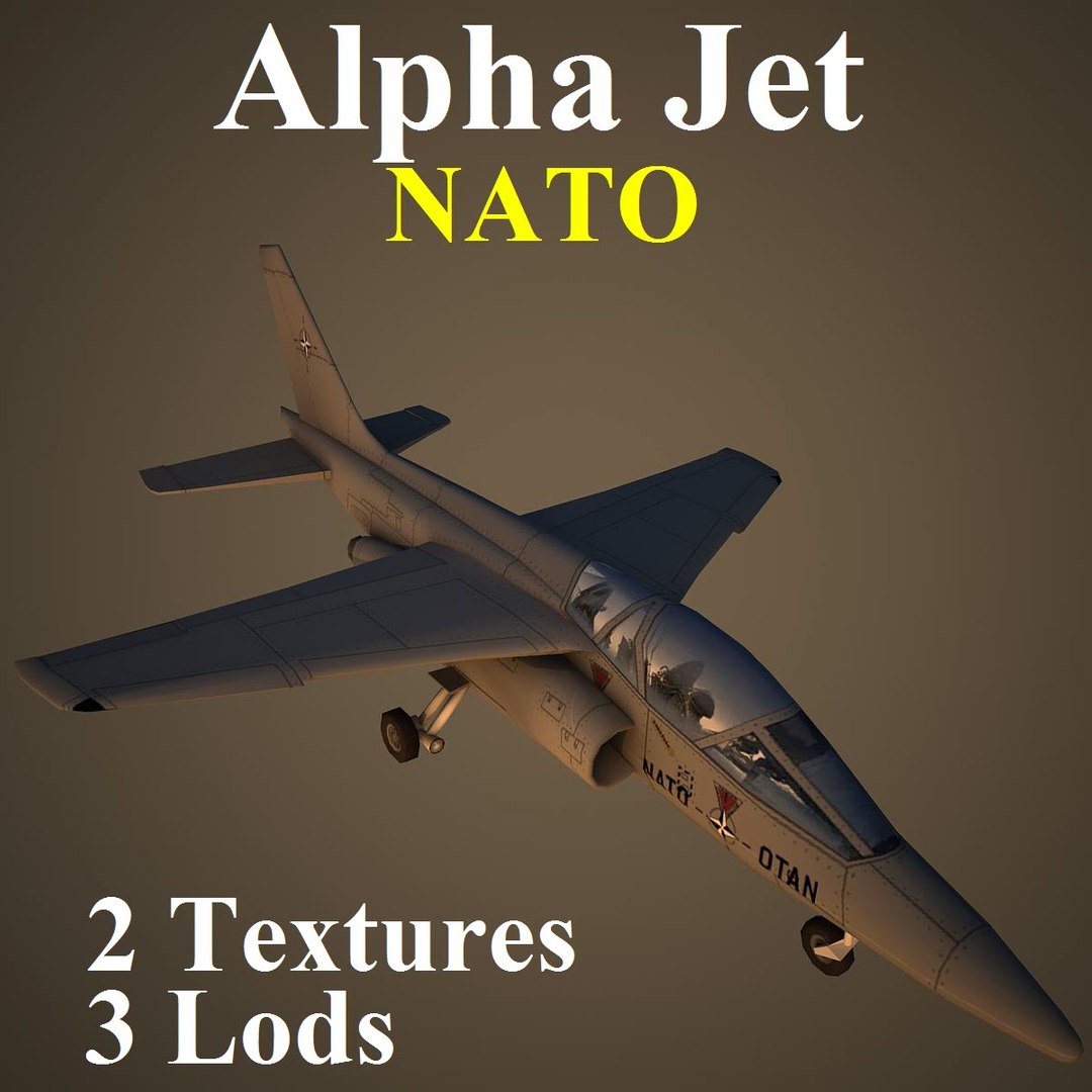 alpha jet nat aircraft 3d model