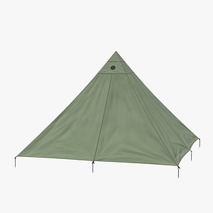 3d model floorless camping light tent