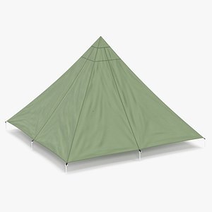 3d model floorless camping light tent
