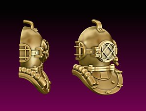 Diving Helmet Pendant 3D model