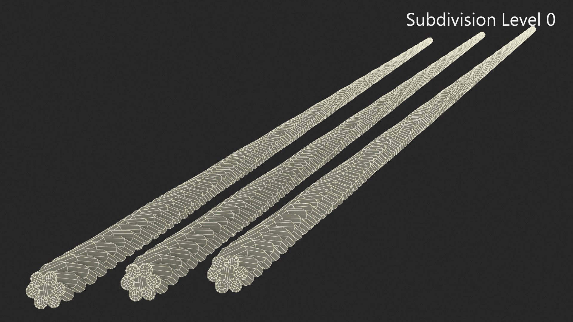 Galvanized Piece Of Steel Rope 3D Model - TurboSquid 2271627