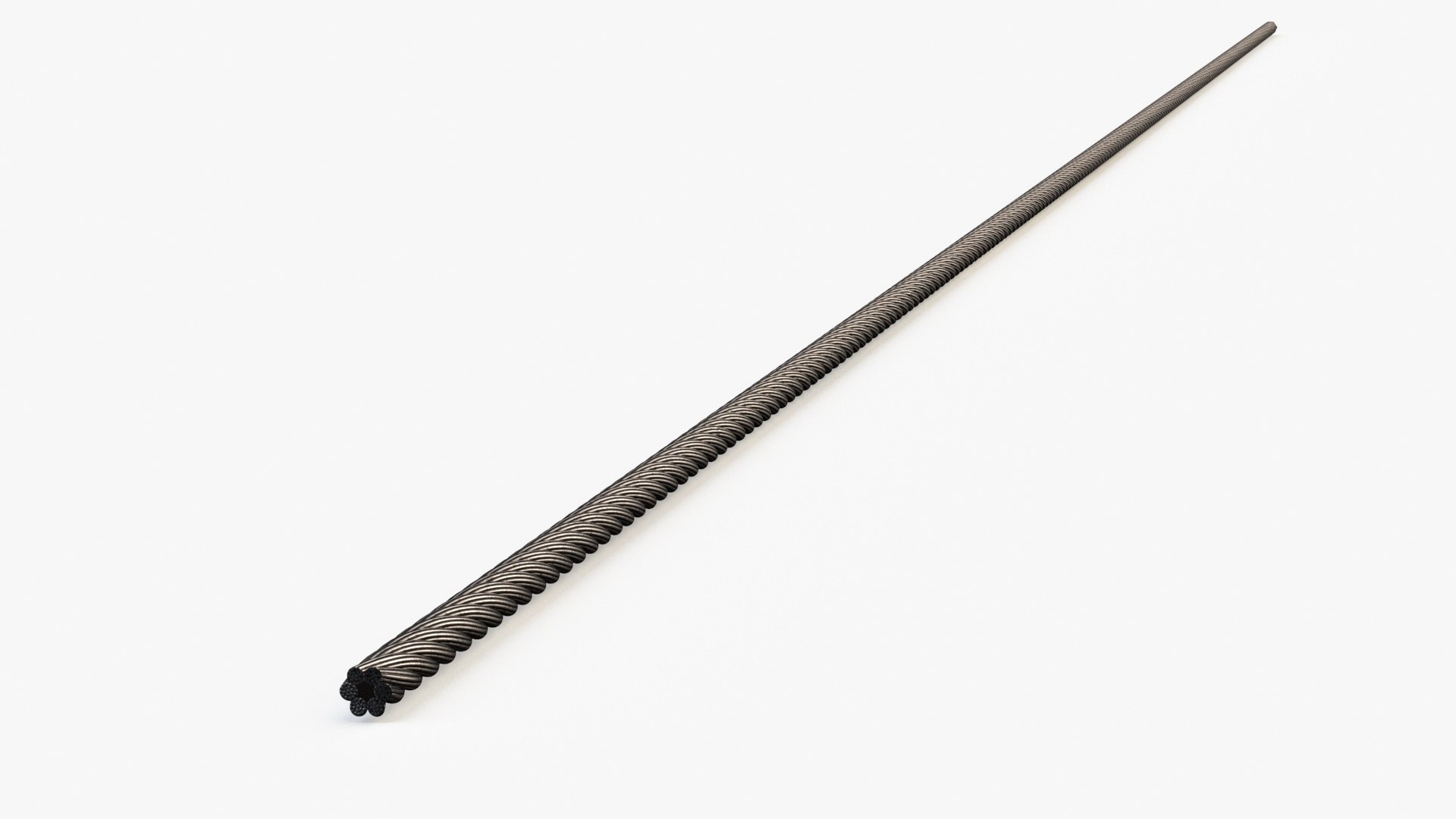 Galvanized Piece Of Steel Rope 3D Model - TurboSquid 2271627
