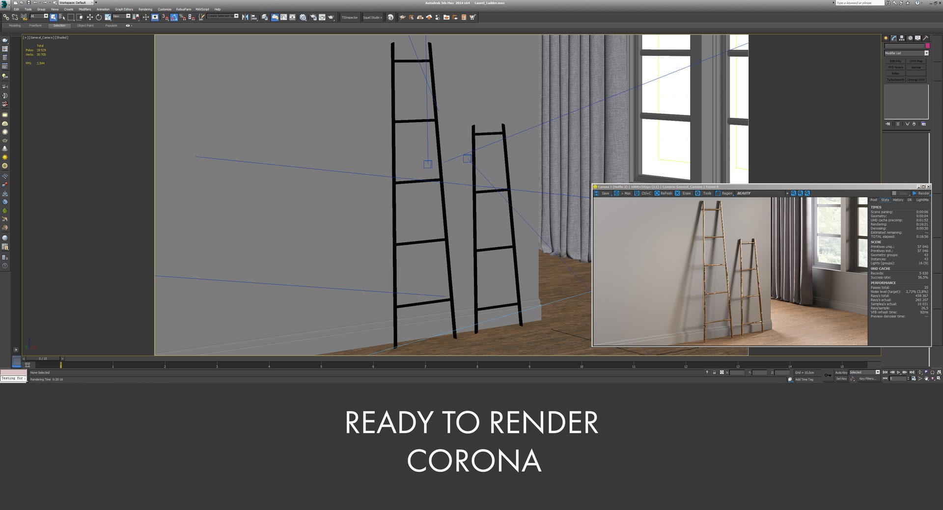 Realistic laurel ladder 3D model - TurboSquid 1459409