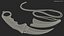 Combat Karambit Knife with Sheath Black