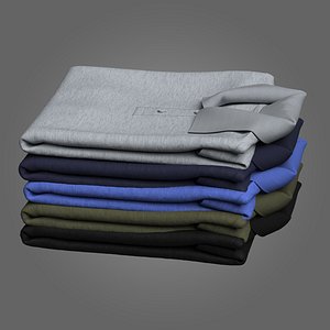 3D Polos Folded  3D Model model