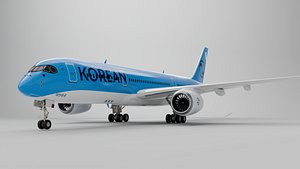 3D Korean Air airbus a350