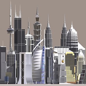 skyscraper buildings world 3d max