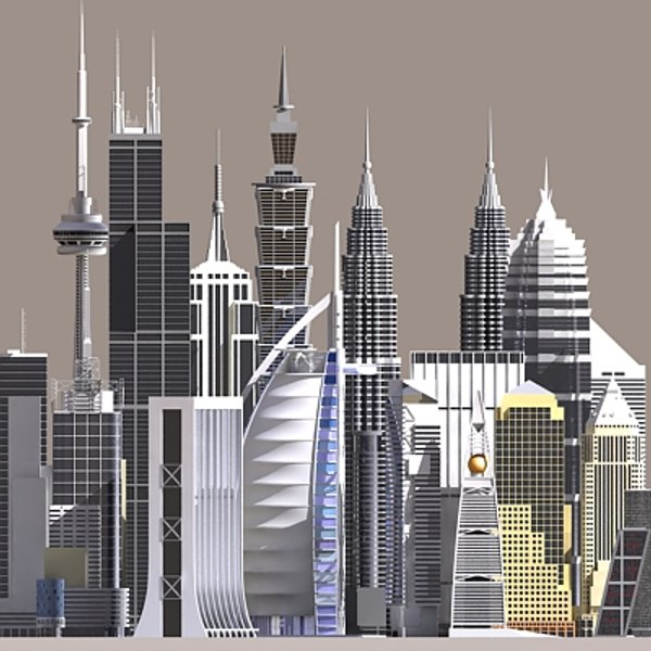 skyscraper buildings world 3d max