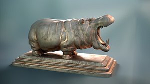 Antique Hippo 3D model
