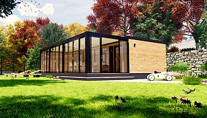 modern mobile home tiny house vacation house on 38 m2