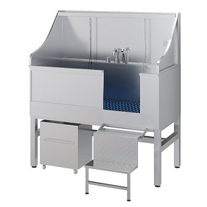 Professional Dog Wash Bath 3 3D model