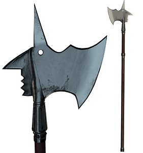 Medieval Battle Ax Low Mid High Poly
