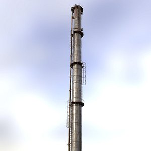 Industrial Chimney 02 3D model