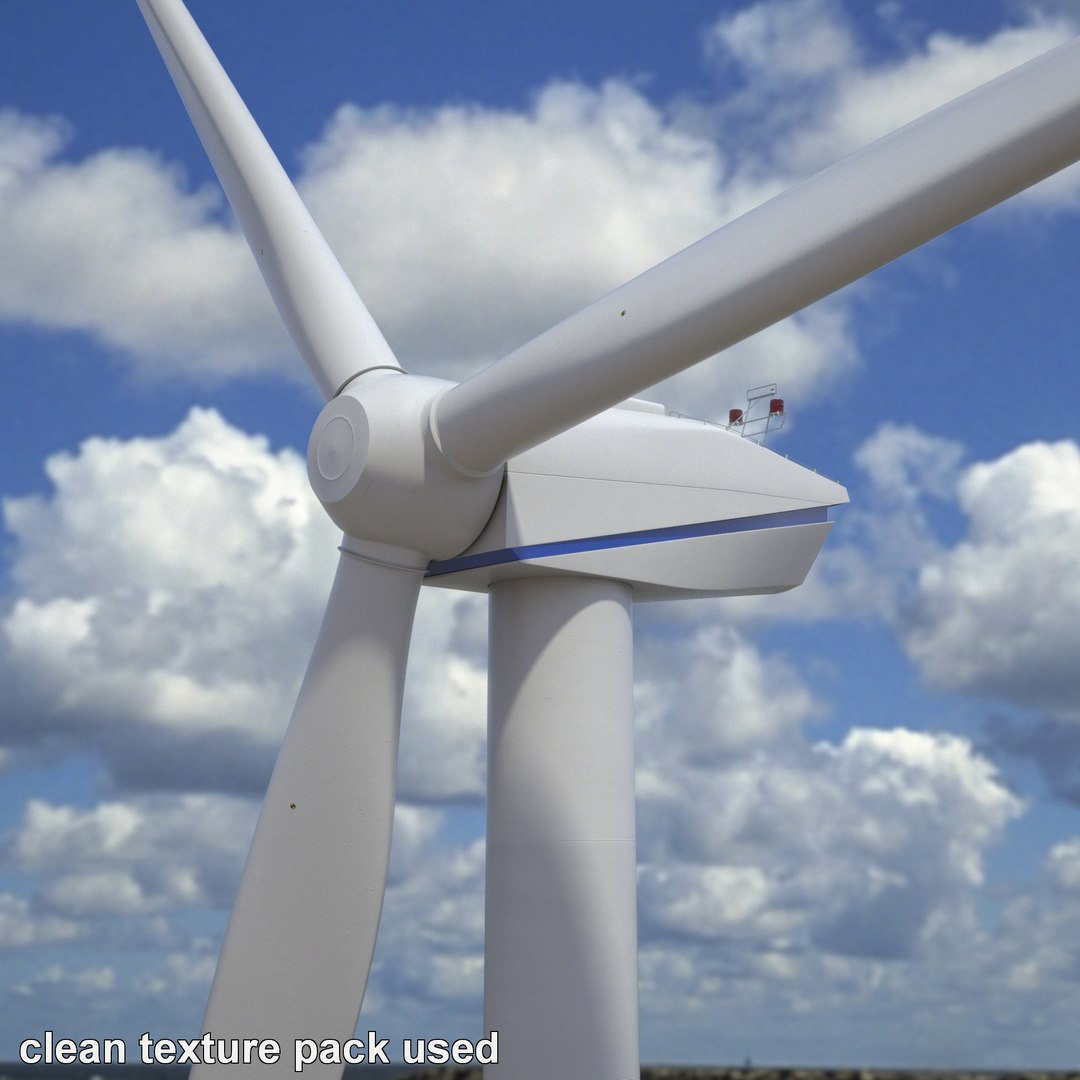 Photorealistic Wind Turbine 3d Model