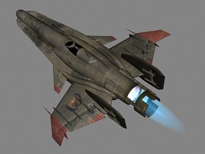 spaceship fighter 3d model