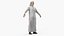 Man Wearing Omani Thobe with Keffiyeh White Fur for Cinema 4D