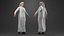 Man Wearing Omani Thobe with Keffiyeh White Fur for Cinema 4D