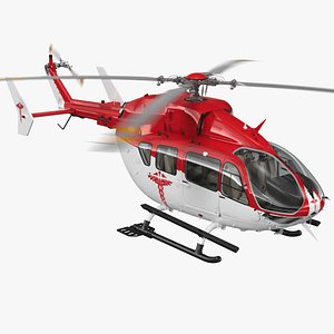 rescue helicopter rigged copter 3D