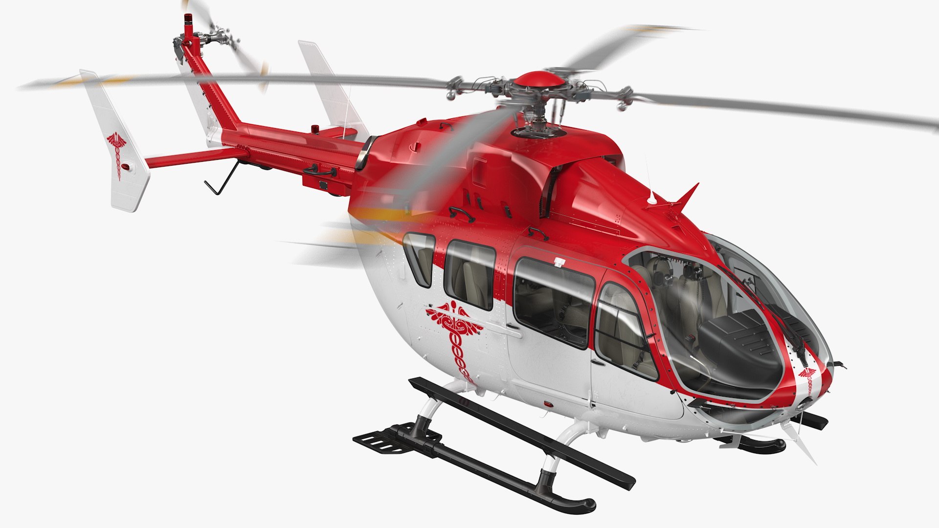 Rescue Helicopter Rigged 3D model preview