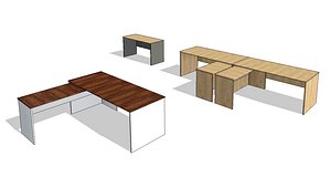 Office Desk with Side Extension model