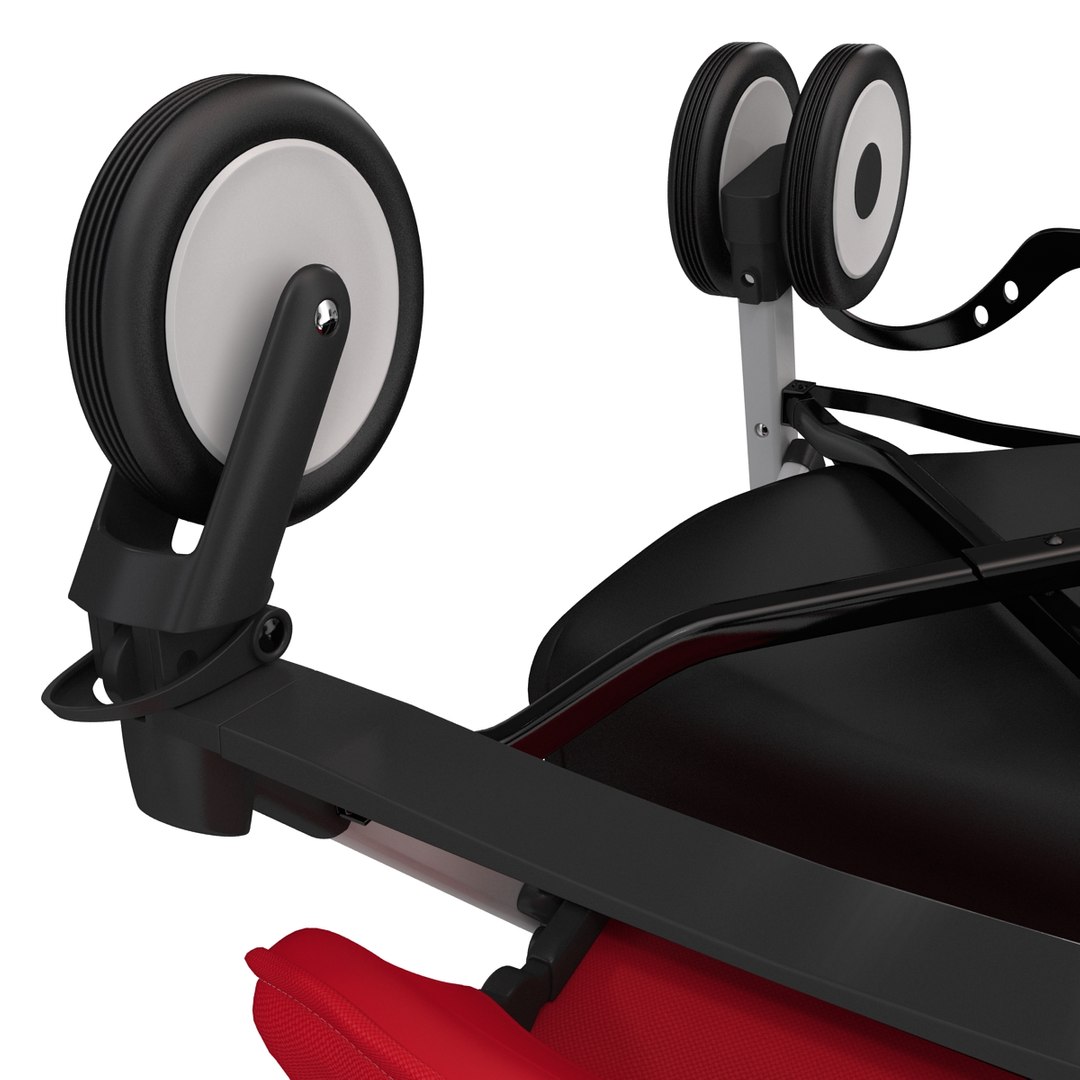 3d red umbrella stroller icoo model