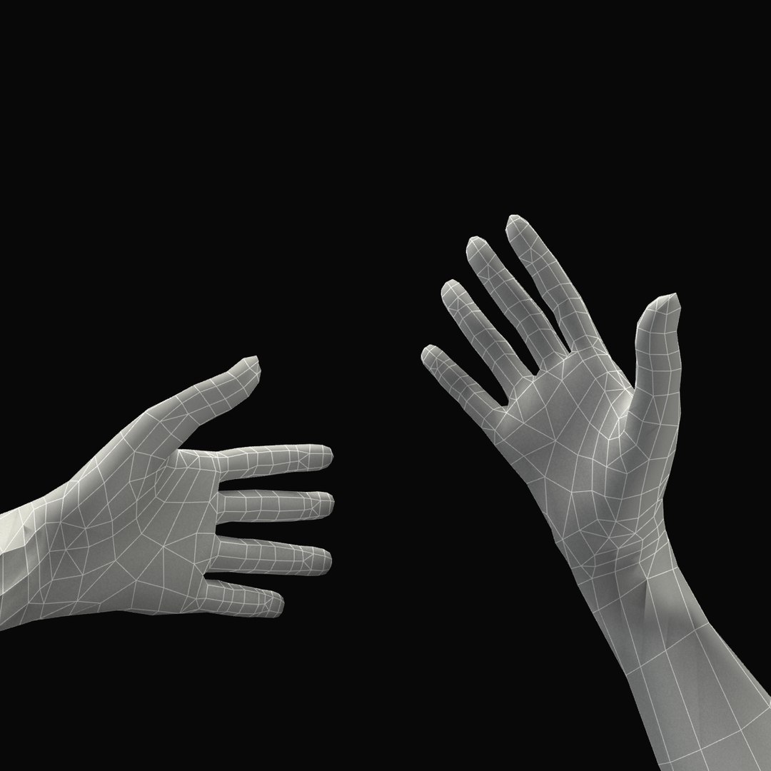 Rigged Male Arms Games 3d Model