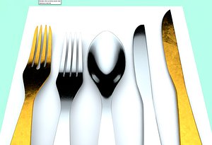 3D cubiertos cutlery