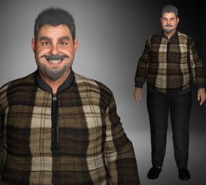 REALISTIC OLD MAN 3D CHARACTER - Funny Grandpa Elderly NPC