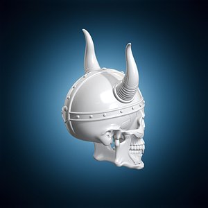 3D Viking Skull Sculpture 3D Print Model