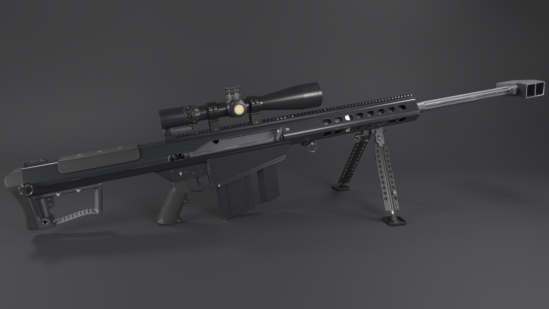 Sniper Rifle With Scope Model - TurboSquid 2226979