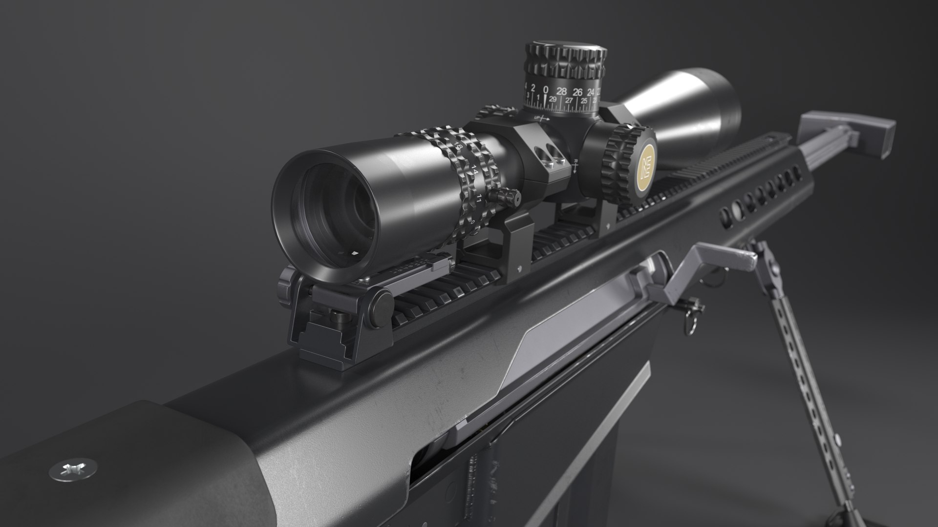 Sniper Rifle With Scope Model - TurboSquid 2226979