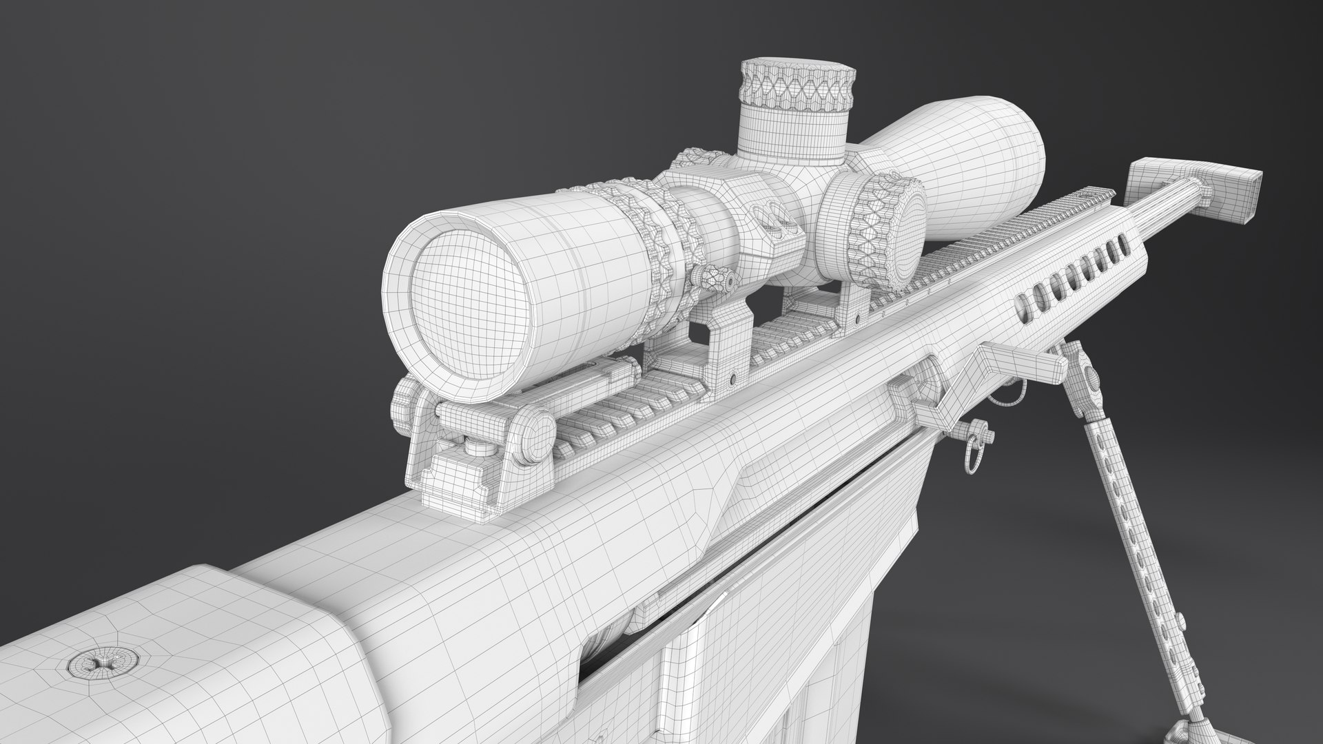Sniper Rifle With Scope Model - TurboSquid 2226979