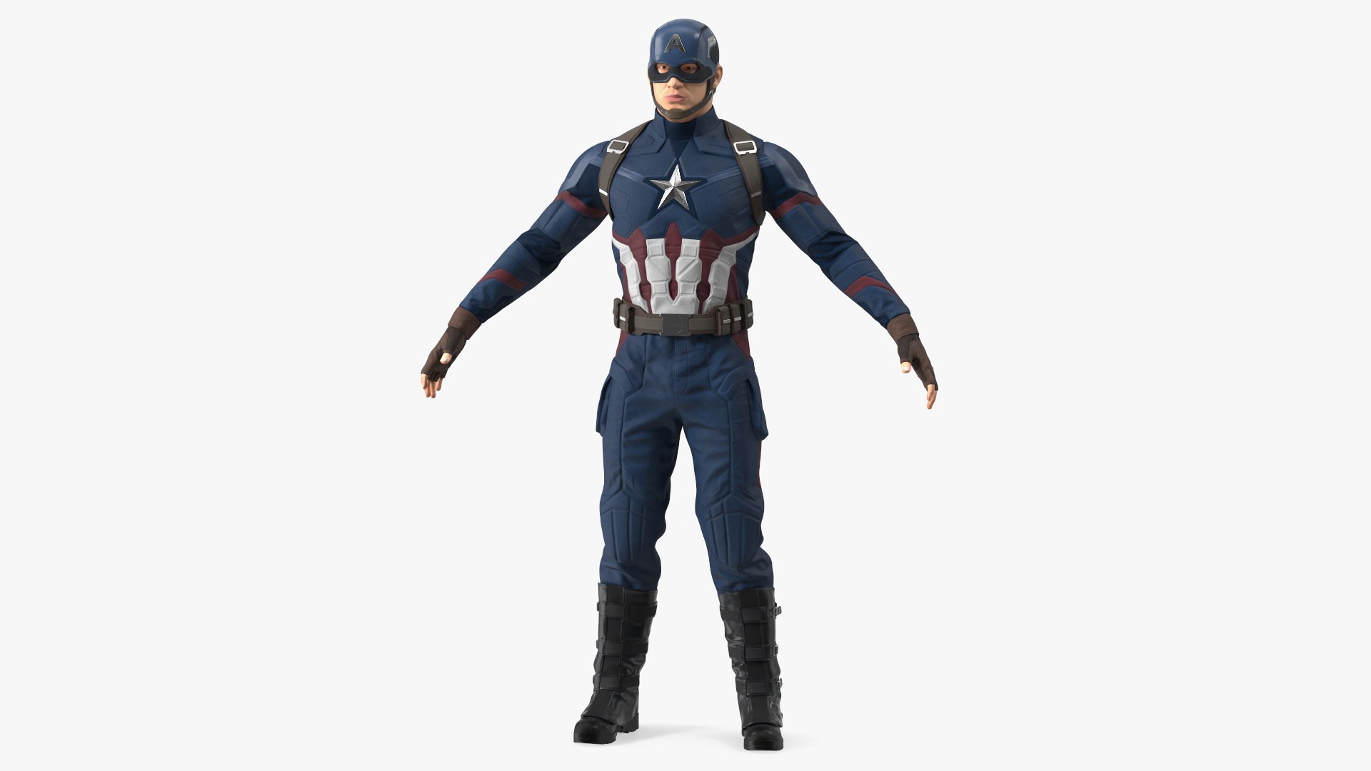 Captain America Character 3D model preview