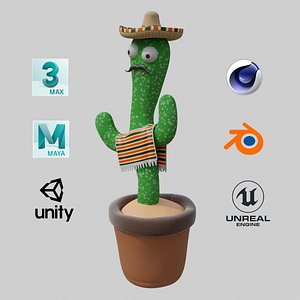 Mexican Dancing Cactus Toy - Rigged and Animated