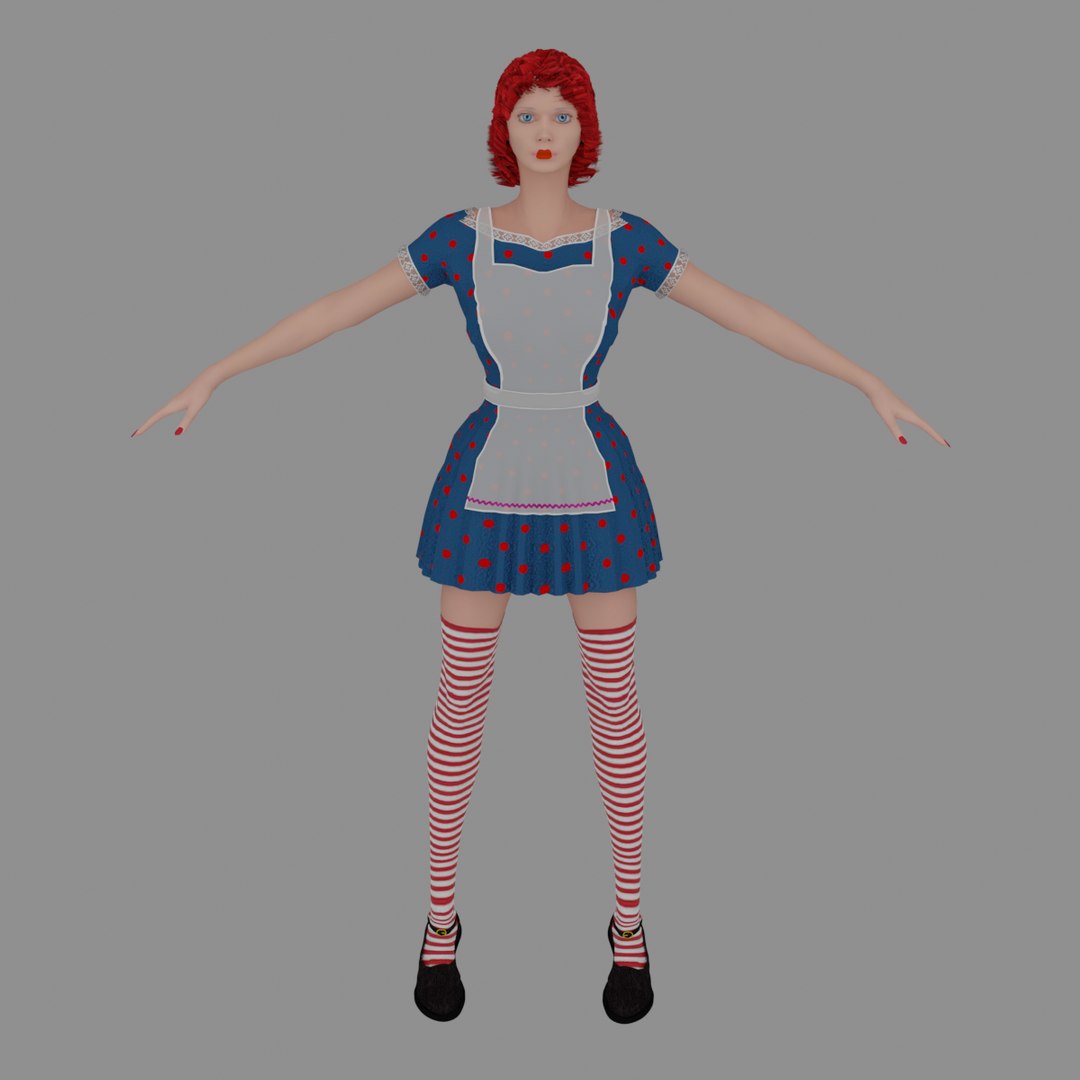 3D Raggedy Ann Girl Model - TurboSquid 1674530