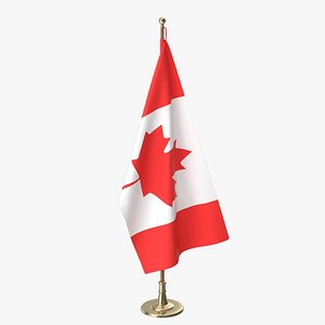 3D model canadian office flag