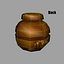 free clay sugar container 3d model