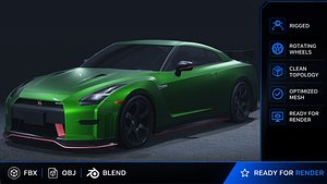 3D Nissan GT-R R35 3D Model Godzilla Twin-Turbo V6