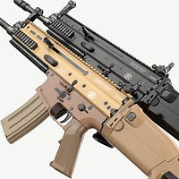 FN SCAR-L FDE Worn Black Noir Game Ready