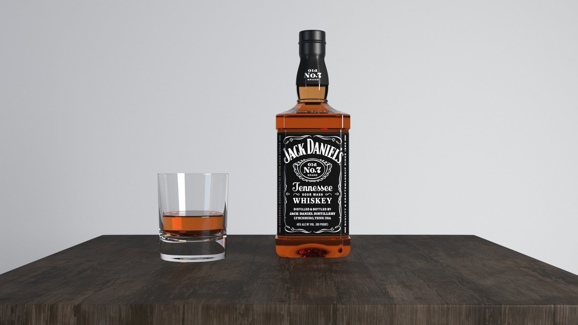 3D Jack Daniels Whiskey - TurboSquid 2130700
