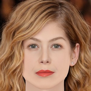 3D Rosamund Pike Head - No Hair - Low poly head for game model