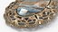 Antique Gold Brooch with Onyx Stone