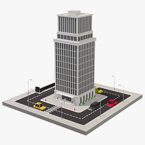 3D Cartoon Skyscraper