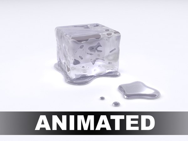 melting ice cube 3d max