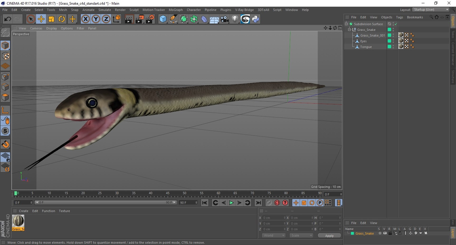 Grass Snake Model - TurboSquid 2248550