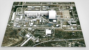 3D Cityscape Chornobyl nuclear power plant in Ukraine model