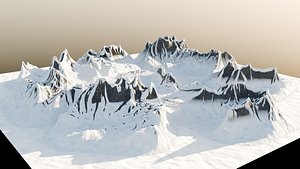 Snow Mountain Landsc ape  3D Environment Design 3D model