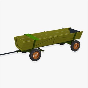 horse drawn cart 3D
